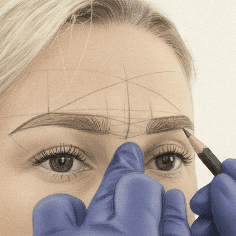 Vorzeichnung beim Permanent Make-up